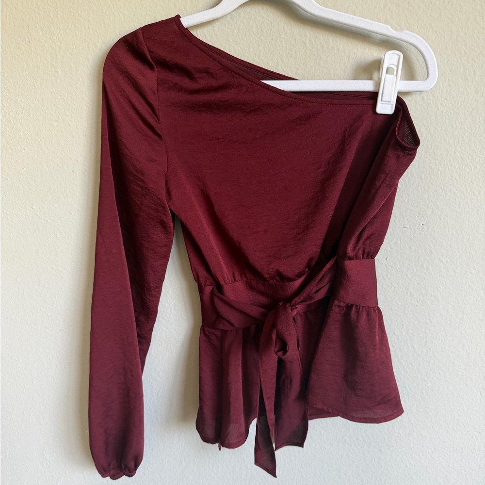 Express Deep Red Top XS - Picture 2 of 4